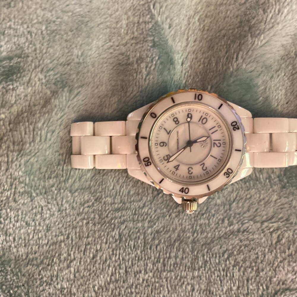 Isaac Mizrahi Ceramic Watch - White and Silver - Like Brand New